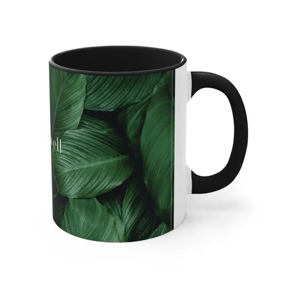 Live Well Peace Lily Houseplant Lovers Ceramic Coffee Mug - Coffee Garden Lover - Picture 2 of 4
